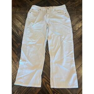 Levi’s Classic Slim Capris White Jeans Women 14 Spring Summer Cruise Beach Trip